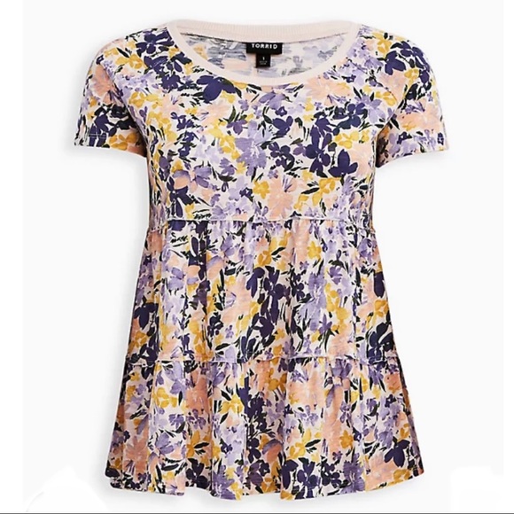 NWT TORRID Floral Tiered Supersoft Babydoll - Picture 6 of 8